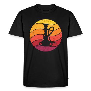 Pipe à eau Retro Style Vintage - T-shirt Premium bio Homme - noir - Devant - Nico (187cm)
