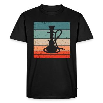 Pipe à eau Retro Style Vintage - T-shirt Premium bio Homme - noir - Devant - Nico (187cm)
