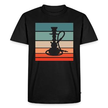 Pipe à eau Retro Style Vintage - T-shirt Premium bio Homme - noir - Devant - Nico (187cm)
