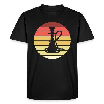 Pipe à eau Retro Style Vintage - T-shirt Premium bio Homme - noir - Devant - Nico (187cm)