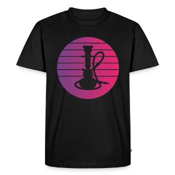 Pipe à eau Retro Style Vintage - T-shirt Premium bio Homme - noir - Devant - Nico (187cm)