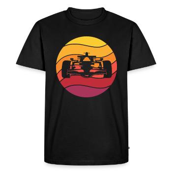 Voiture de course Retro Style Vintage - T-shirt Premium bio Homme - noir - Devant - Nico (187cm)