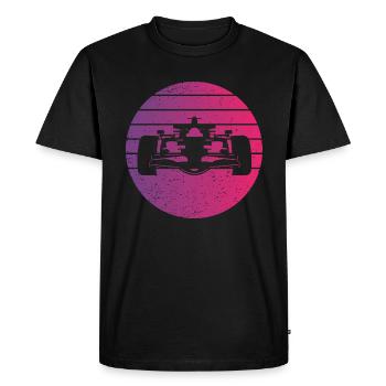 Voiture de course Retro Style Vintage - T-shirt Premium bio Homme - noir - Devant - Nico (187cm)