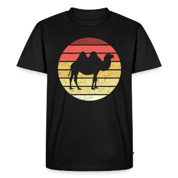 Camel Retro Style Vintage - Men's Premium Organic T-Shirt - black - Front - Nico (187cm)