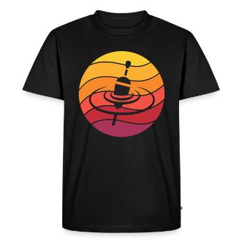 Pose Fishing Swimmer Retro Style Vintage - Men's Premium Organic T-Shirt - black - Front - Nico (187cm)