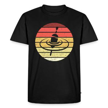 Pose Fishing Swimmer Retro Style Vintage - Men's Premium Organic T-Shirt - black - Front - Nico (187cm)