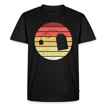 Sachets de thé Retro Style Vintage - T-shirt Premium bio Homme - noir - Devant - Nico (187cm)