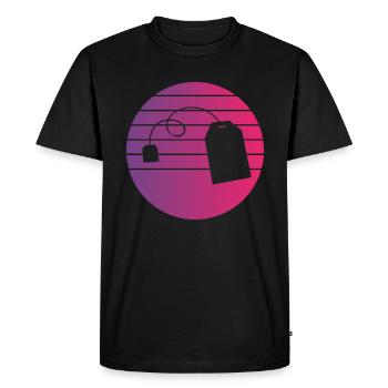 Sachets de thé Retro Style Vintage - T-shirt Premium bio Homme - noir - Devant - Nico (187cm)