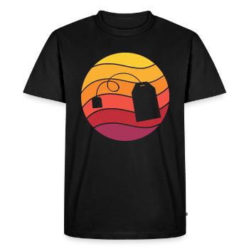 Sachets de thé Retro Style Vintage - T-shirt Premium bio Homme - noir - Devant - Nico (187cm)