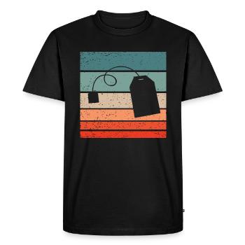 Sachets de thé Retro Style Vintage - T-shirt Premium bio Homme - noir - Devant - Nico (187cm)