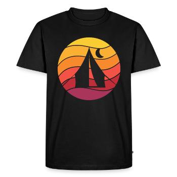 Camping Retro Style Vintage - T-shirt Premium bio Homme - noir - Devant - Nico (187cm)