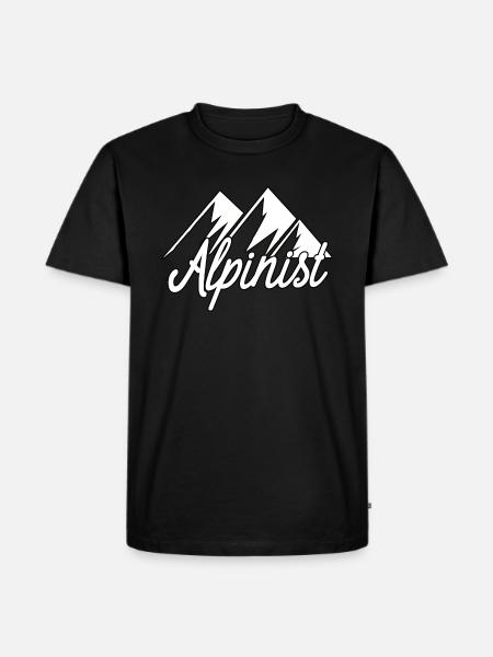 Alpinist - Männer Premium Bio T-Shirt - Schwarz
