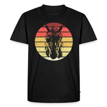 Licorne Rétro Style Vintage - T-shirt Premium bio Homme - noir - Devant - Nico (187cm)