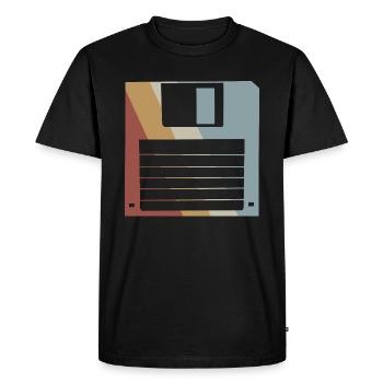 Floppy Retro Style Vintage - T-shirt Premium bio Homme - noir - Devant - Nico (187cm)