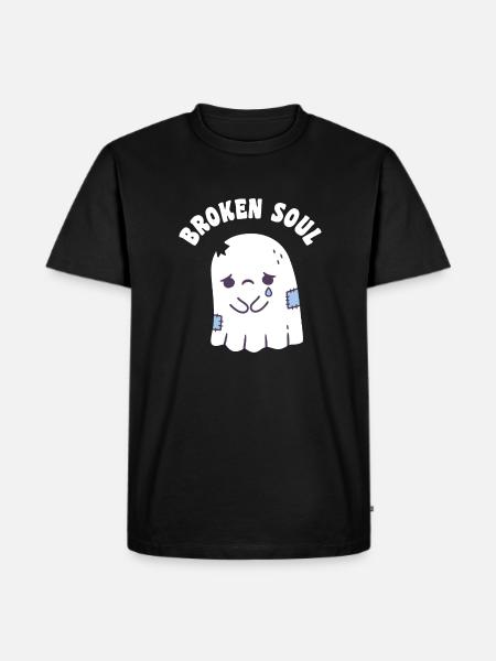 Sad Ghost Broken Soul - Men's Premium Organic T-Shirt - black