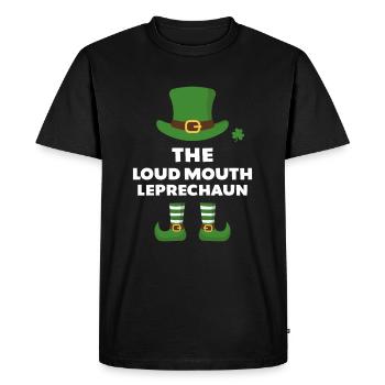 Le lutin à grande gueule - T-shirt Premium bio Homme - noir - Devant - Nico (187cm)