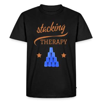 CUP STACKING SPORT STACKING THERAPY - Men's Premium Organic T-Shirt - black - Front - Nico (187cm)