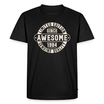 Great since 1984 Vintage Vintage Birthday - Men's Premium Organic T-Shirt - black - Front - Nico (187cm)