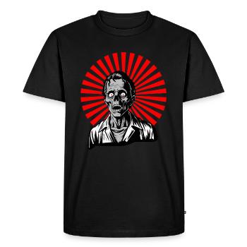 Zombie Illustration - Men's Premium Organic T-Shirt - black - Front - Nico (187cm)