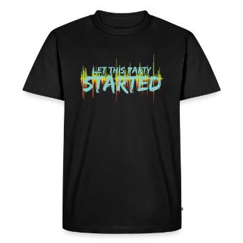 Musique Niveau Party Time Party Start Idée cadeau - T-shirt Premium bio Homme - noir - Devant - Nico (187cm)