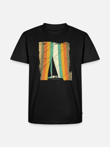 Sailing retro - Men's Premium Organic T-Shirt - black