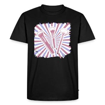 Maquillage Cosmétique Maquillage Rouge à lèvres Esthéticienne - T-shirt Premium bio Homme - noir - Devant - Nico (187cm)