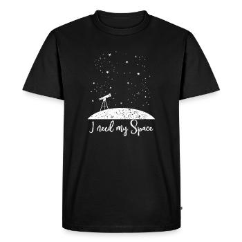 Astronomy Telescope Astronomer Gift Stars Moon - Men's Premium Organic T-Shirt - black - Front - Nico (187cm)