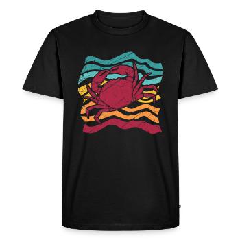 Crab cancer sea crustaceans gift sea animal - Men's Premium Organic T-Shirt - black - Front - Nico (187cm)