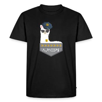 Alpaca Police Alpaca Aplaca Cop - T-shirt Premium bio Homme - noir - Devant - Nico (187cm)