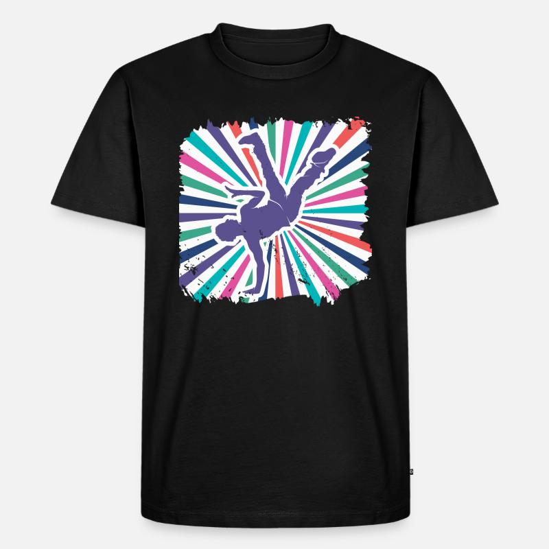 Breakdance - Männer Premium Bio T-Shirt - Schwarz