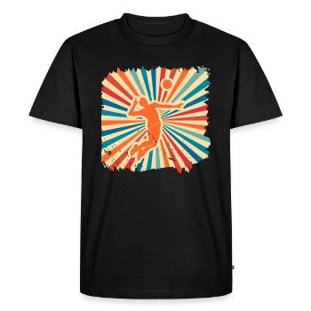 Volleyball volleyball cadeau de beach volley - T-shirt Premium bio Homme - noir - Devant - Nico (187cm)