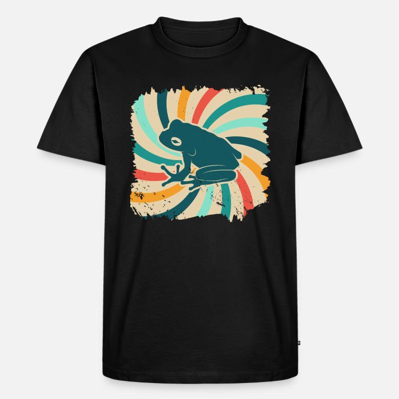 Frosch - Männer Premium Bio T-Shirt - Schwarz