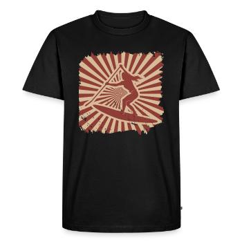 Stand up paddle - T-shirt Premium bio Homme - noir - Devant - Nico (187cm)