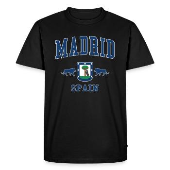 Madrid - T-shirt Premium bio Homme - noir - Devant - Nico (187cm)