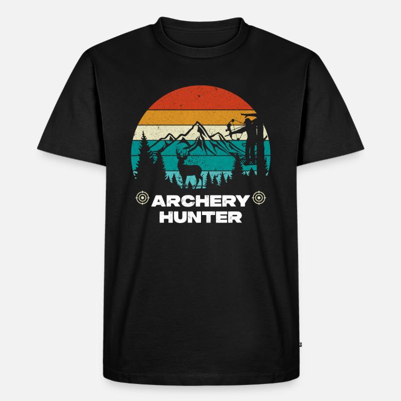 Archery Hunter - Männer Premium Bio T-Shirt - Schwarz