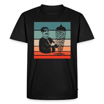 Doner Kebab Retro Style Vintage - T-shirt Premium bio Homme - noir - Devant - Nico (187cm)