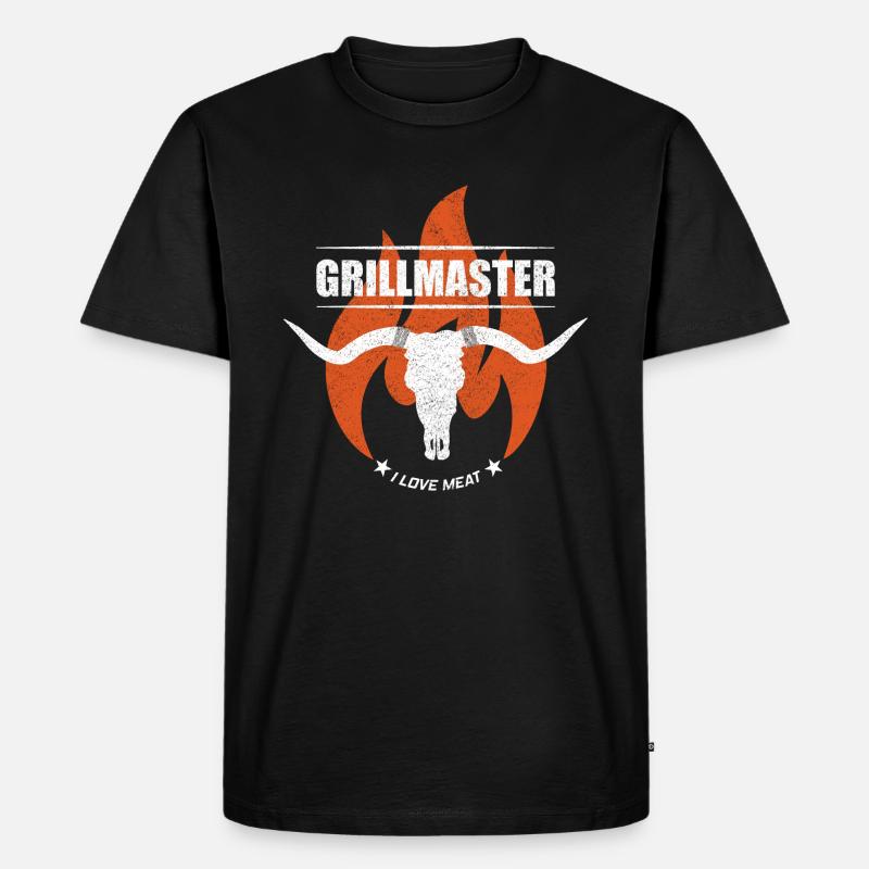 Grillmaster - Männer Premium Bio T-Shirt - Schwarz