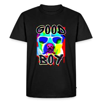 Good boy series 2 - Men's Premium Organic T-Shirt - black - Front - Nico (187cm)