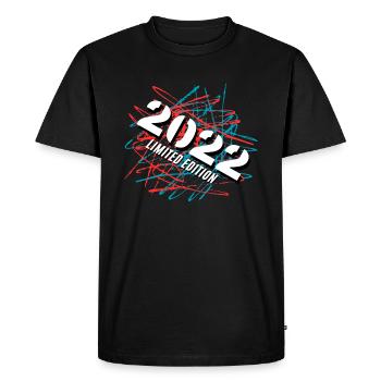 Édition limitée 2022 - T-shirt Premium bio Homme - noir - Devant - Nico (187cm)