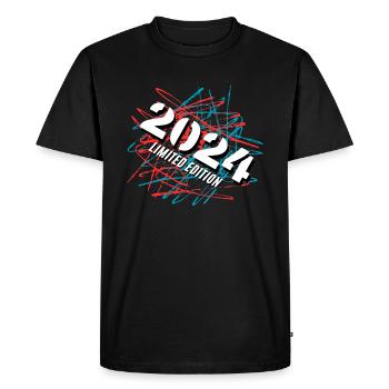 2024 Limited Edition - Men's Premium Organic T-Shirt - black - Front - Nico (187cm)