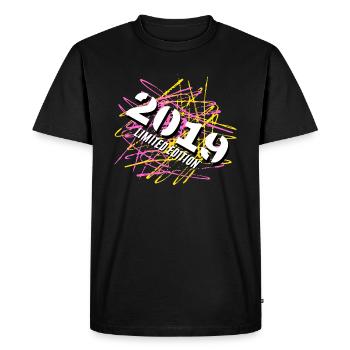 2019 Limited Edition - Men's Premium Organic T-Shirt - black - Front - Nico (187cm)