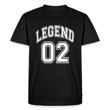Legend 02 - Men's Premium Organic T-Shirt - black - Front - Nico (187cm)