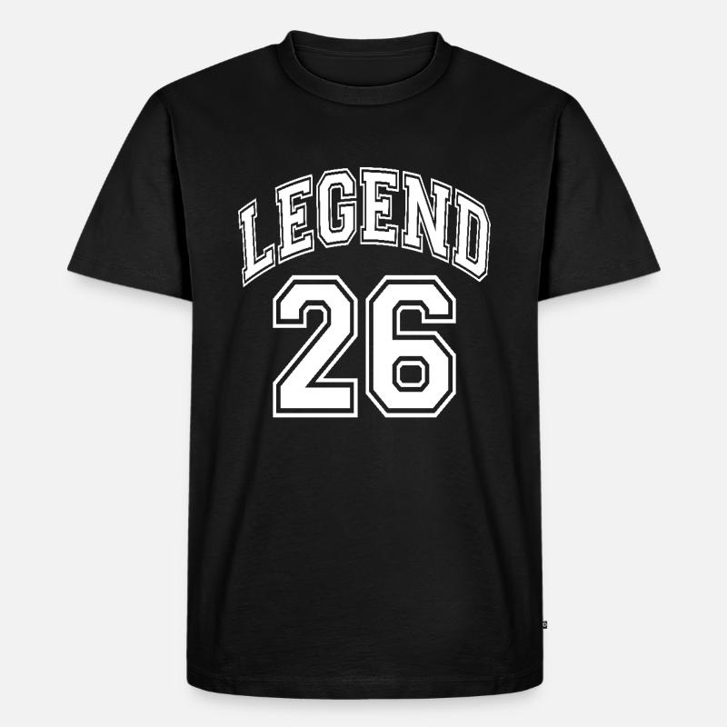 Legend 26 - Männer Premium Bio T-Shirt - Schwarz