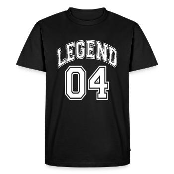 Legend 04 - Men's Premium Organic T-Shirt - black - Front - Nico (187cm)