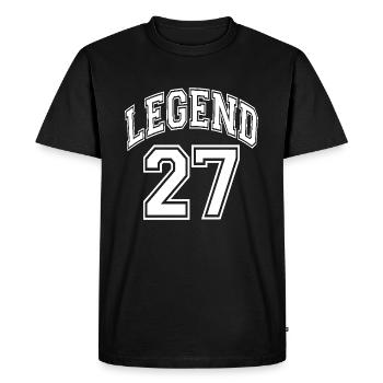 Légende 27 - T-shirt Premium bio Homme - noir - Devant - Nico (187cm)