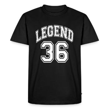 Légende 36 - T-shirt Premium bio Homme - noir - Devant - Nico (187cm)