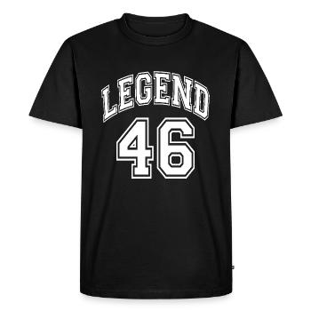 Légende 46 - T-shirt Premium bio Homme - noir - Devant - Nico (187cm)
