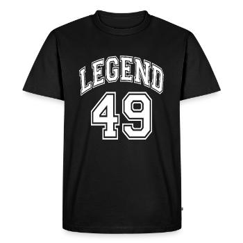 Legend 49 - Men's Premium Organic T-Shirt - black - Front - Nico (187cm)