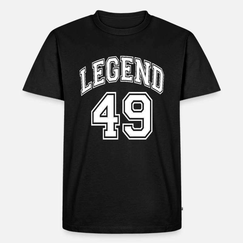 Legend 49 - Männer Premium Bio T-Shirt - Schwarz