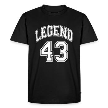Legend 43 - Men's Premium Organic T-Shirt - black - Front - Nico (187cm)